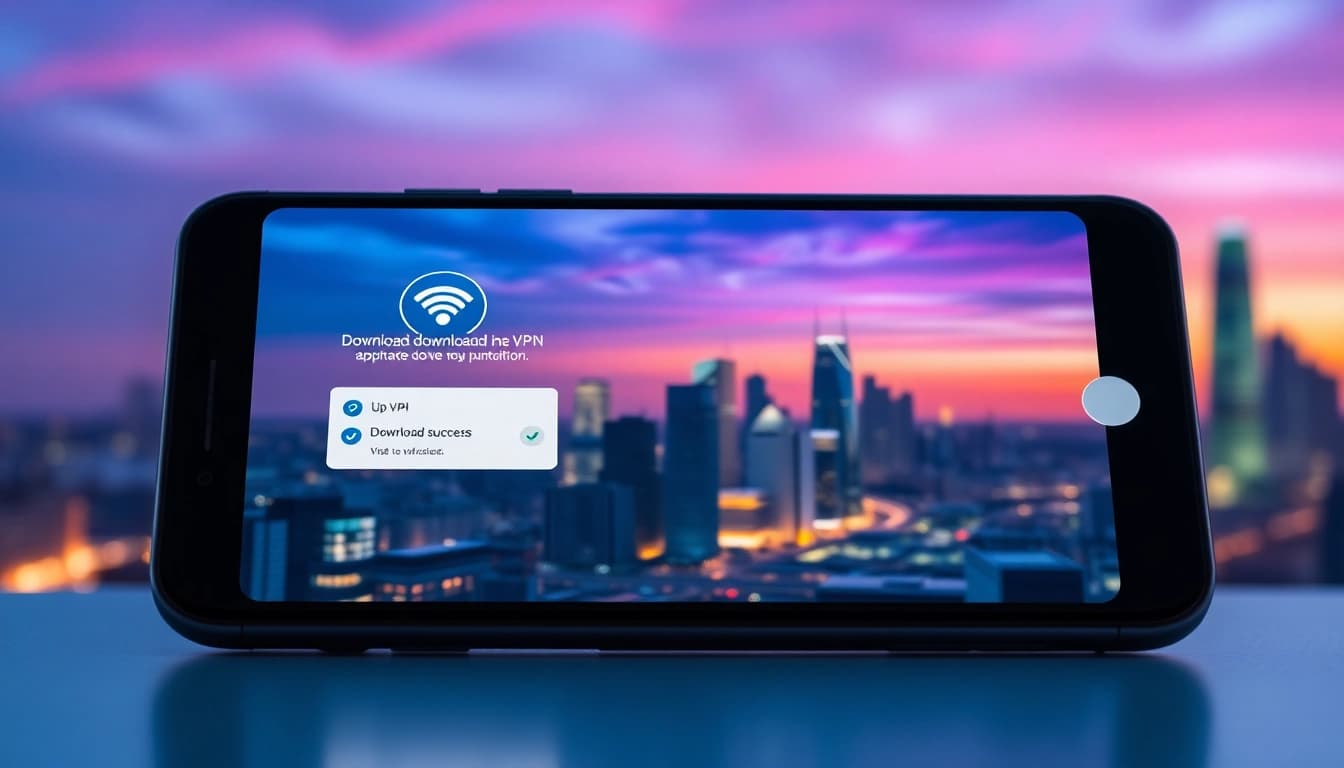 快连下载 app displayed on an Android device illustrating seamless connectivity and user-friendly experience.