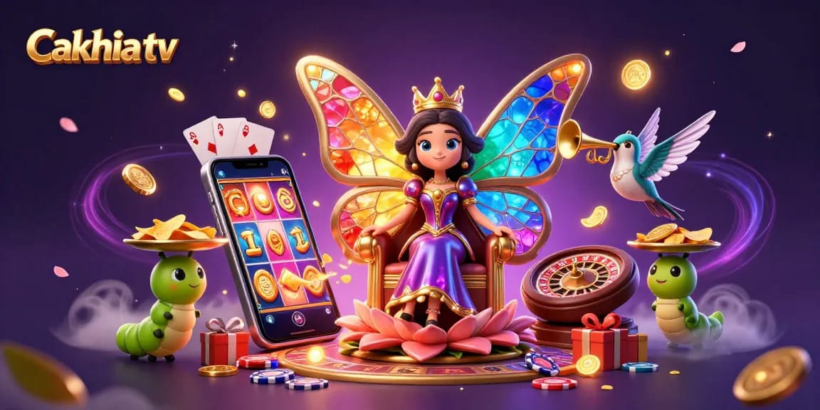 Experience the fun at Cakhia tv with vibrant casino elements and dynamic 3D characters bringing joy to your gaming.