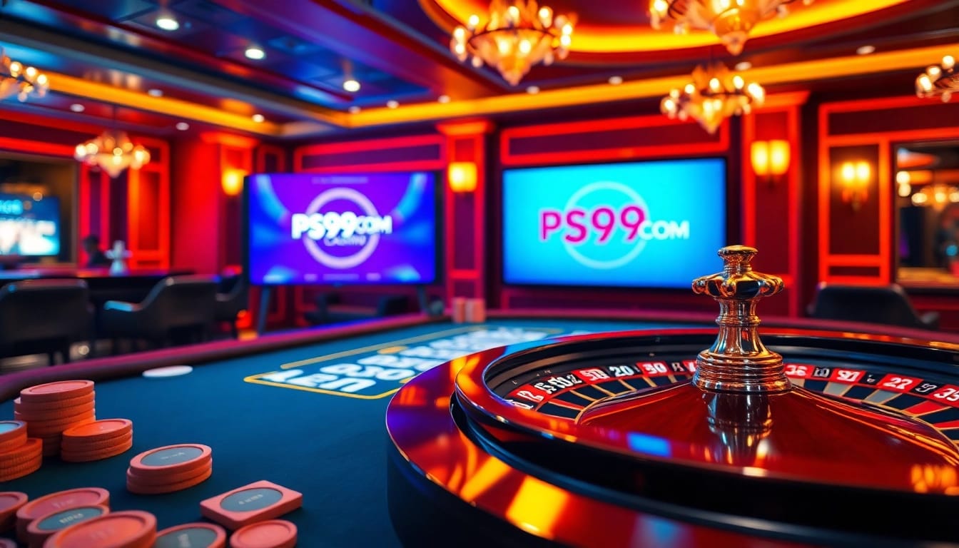 Experience the thrill of gambling at PS99COM with vibrant casino tables and games.