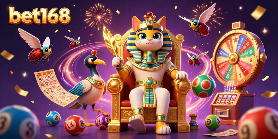 Experience thrilling moments with bet168, featuring vibrant slot elements and a dynamic casino atmosphere.