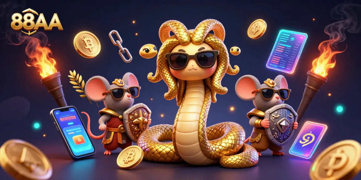 Experience excitement at 88AA with a vibrant casino-themed illustration, featuring engaging characters and rich elements.