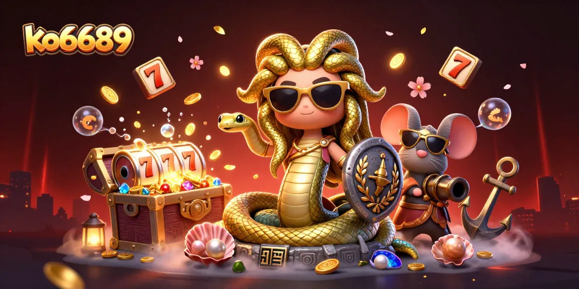 Experience thrilling gameplay with ko6689's exciting slots and treasures in a vibrant 3D scene.