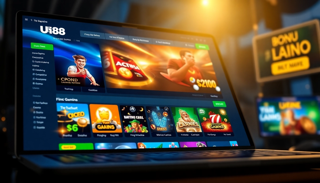 Dynamic homepage for Trang chủ UU88 showcasing vibrant online gambling options and user-friendly design.