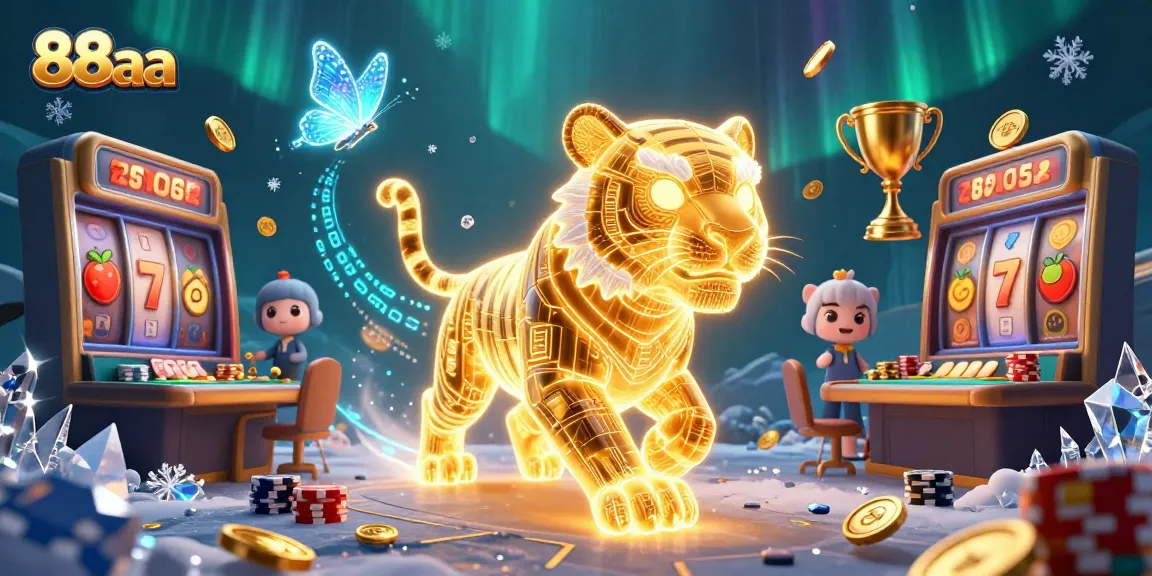 Engage with the vibrant casino world of 88aa featuring a neon tiger and exhilarating gaming action.