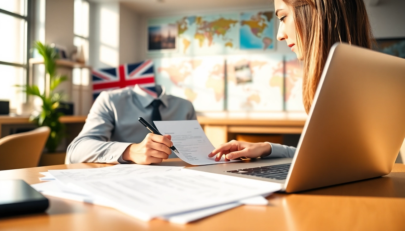 Process your eta application uk in a professional workspace with essential travel documents.
