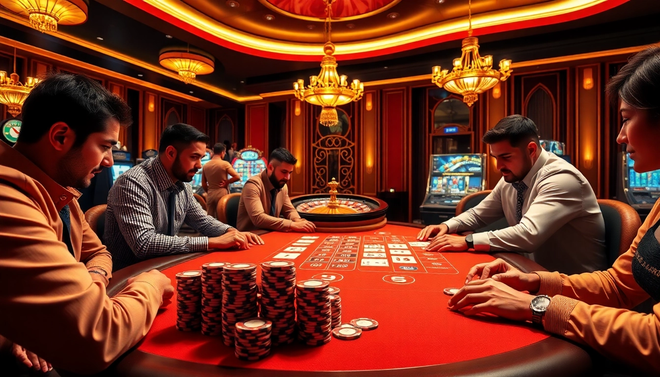 Experience the excitement of gambling at https://79king.hiphop/ with an elegant poker scene filled with intensity.