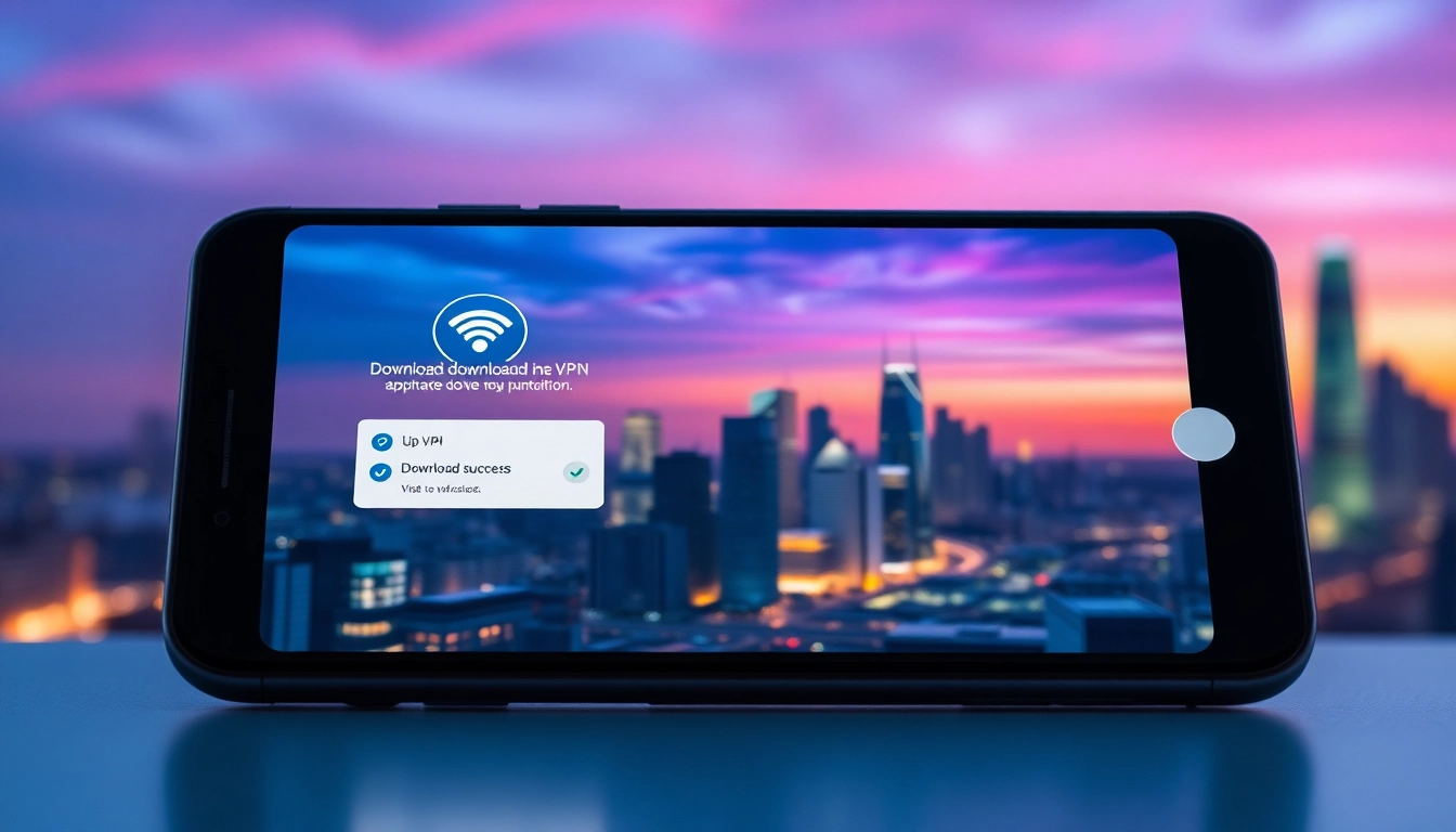 快连下载 app displayed on an Android device illustrating seamless connectivity and user-friendly experience.
