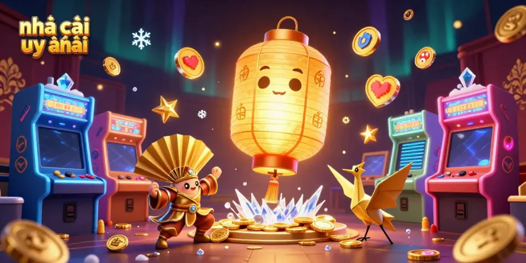 Engaging illustration showcasing the vibrant spirit of nhà cái uy tín with dynamic casino elements.