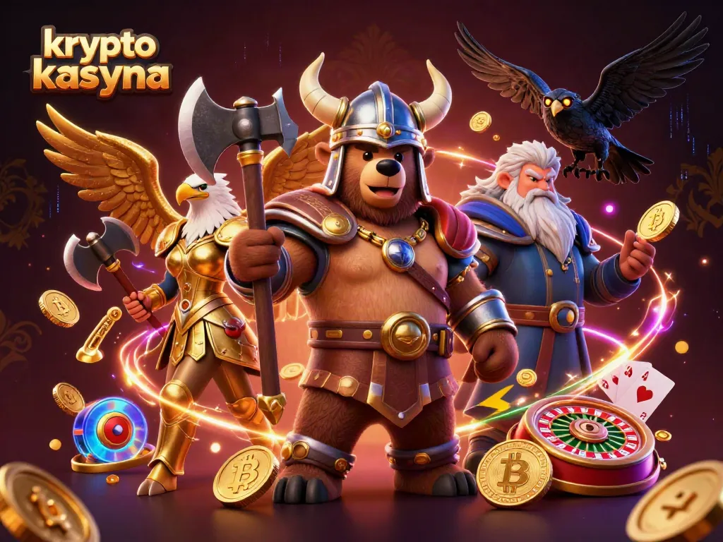 Engage with thrilling krypto kasyna action in a vibrant 3D scene filled with Bitcoin and Ethereum