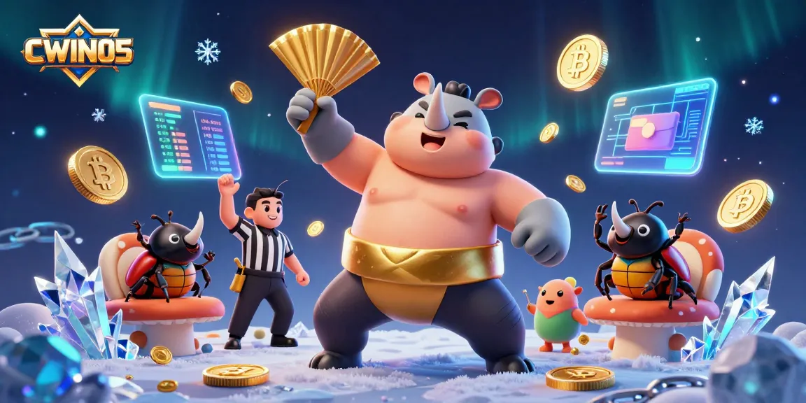 Bet big with CWIN05 as mighty beetles take center stage in a vibrant crypto casino showdown.