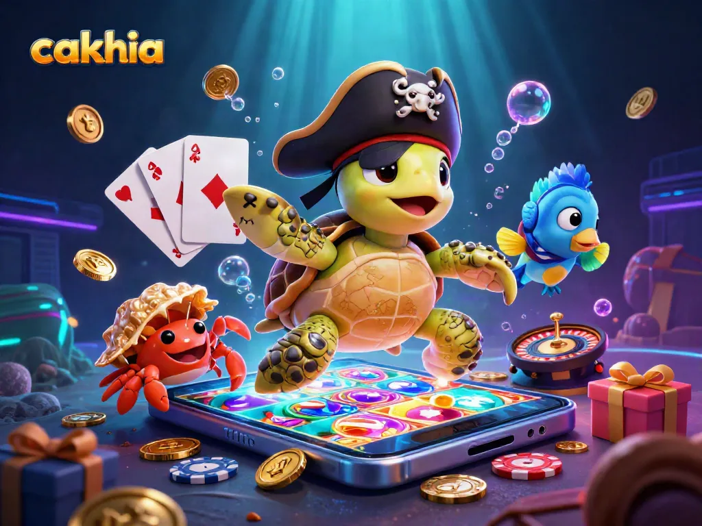 Experience gaming excitement with Cakhia's vivid underwater casino adventure.