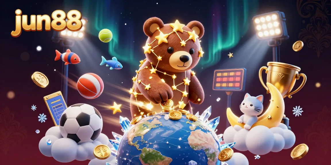 Engage with exciting games on jun88, featuring colorful characters, flying sports elements, and dynamic action.