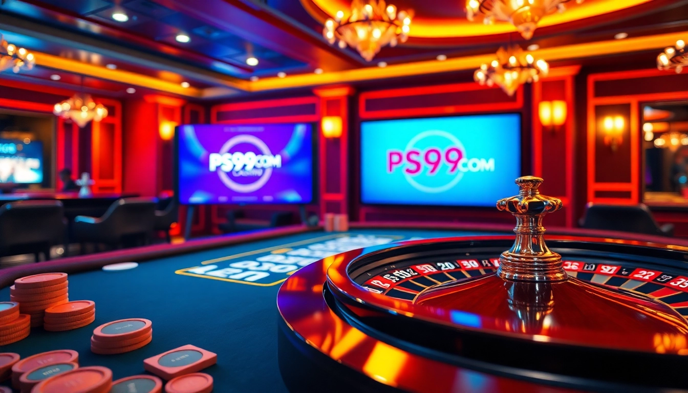 Experience the thrill of gambling at PS99COM with vibrant casino tables and games.