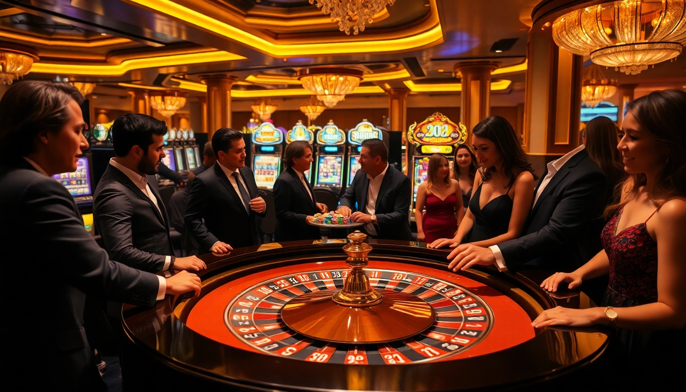 Excited players enjoying a roulette game at new 88 casino.