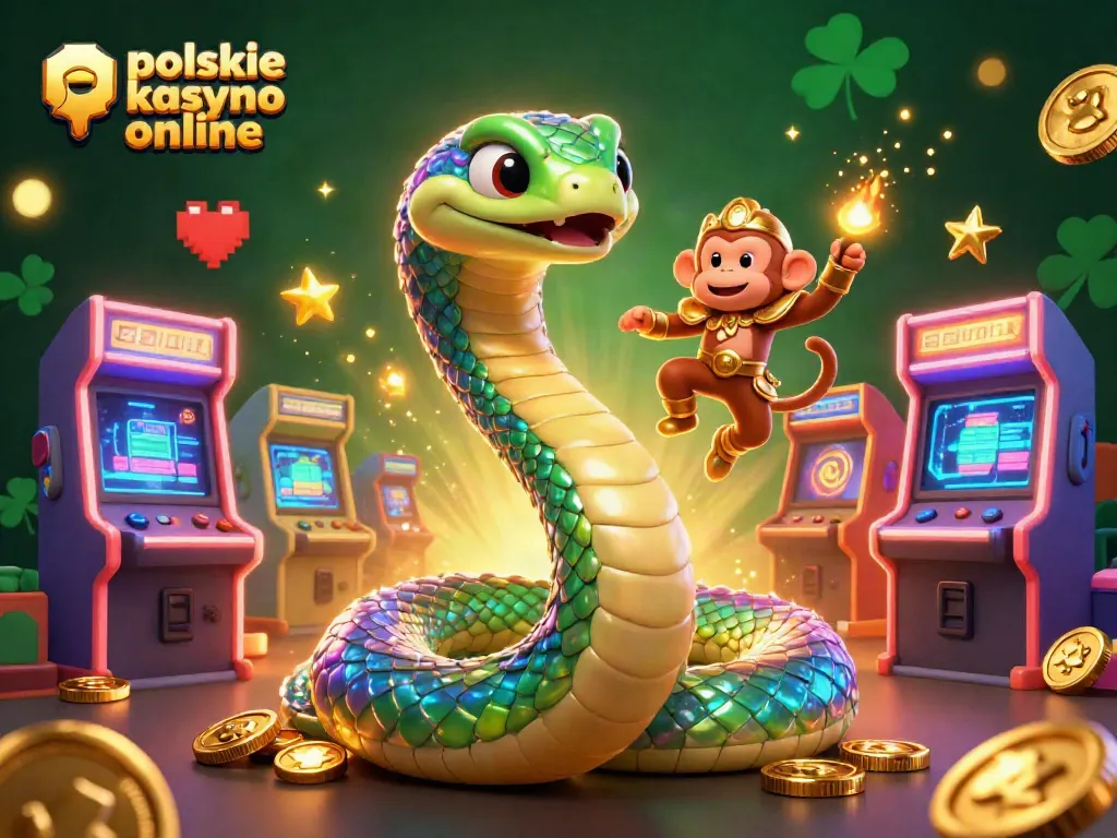 Engage in the vibrant world of polskie kasyno online with an enchanted rainbow serpent and monkey king.