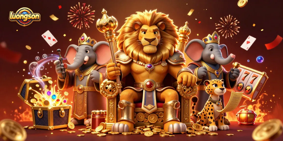 Experience dynamic gaming action with luongson in a vibrant 3D casino scene.