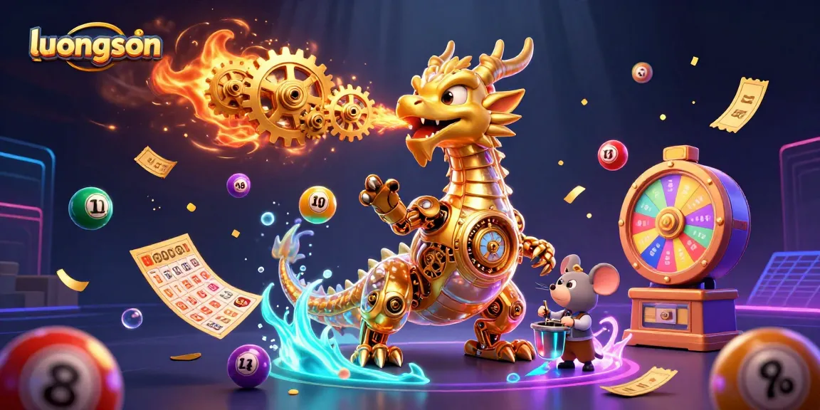 Engage with exciting games at luongson featuring a golden dragon and dynamic gaming elements.