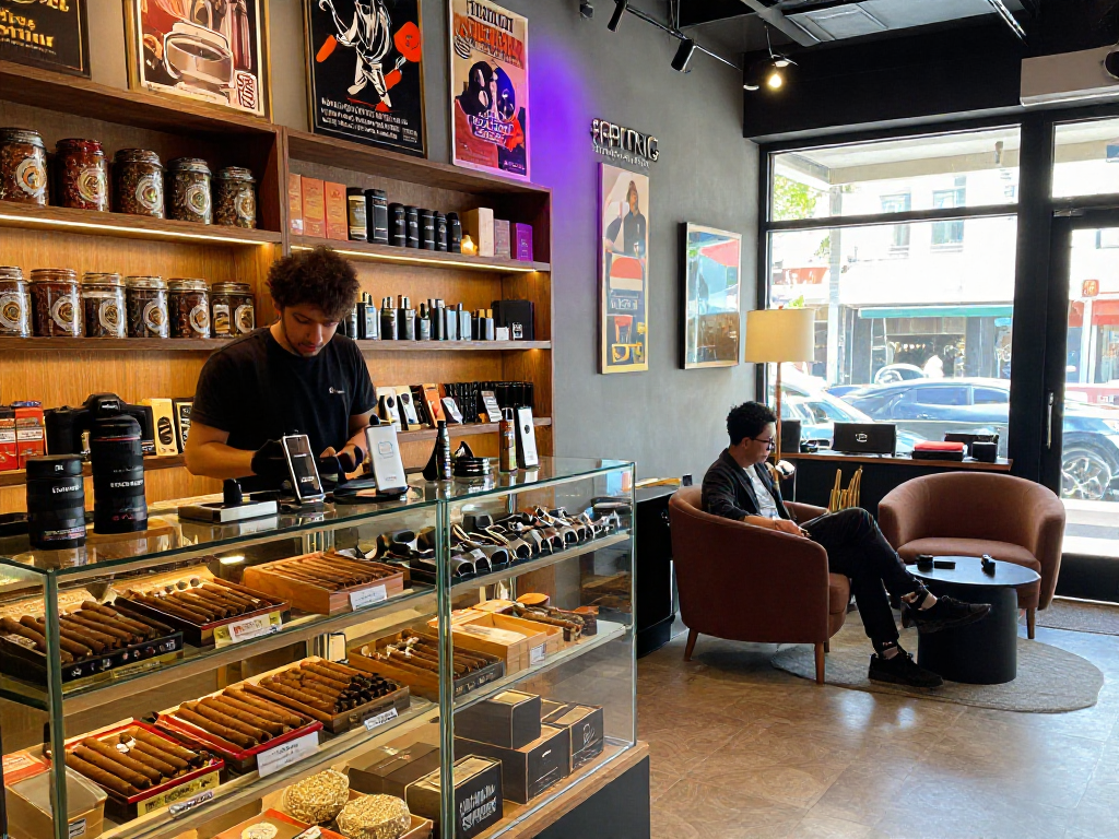 Explore the rokok88 login experience in a stylish smoke shop ambiance.