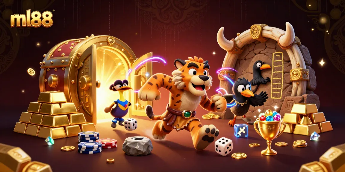 Engage in the thrilling ml88 casino adventure with dynamic characters, gold treasures, and vivid game elements.
