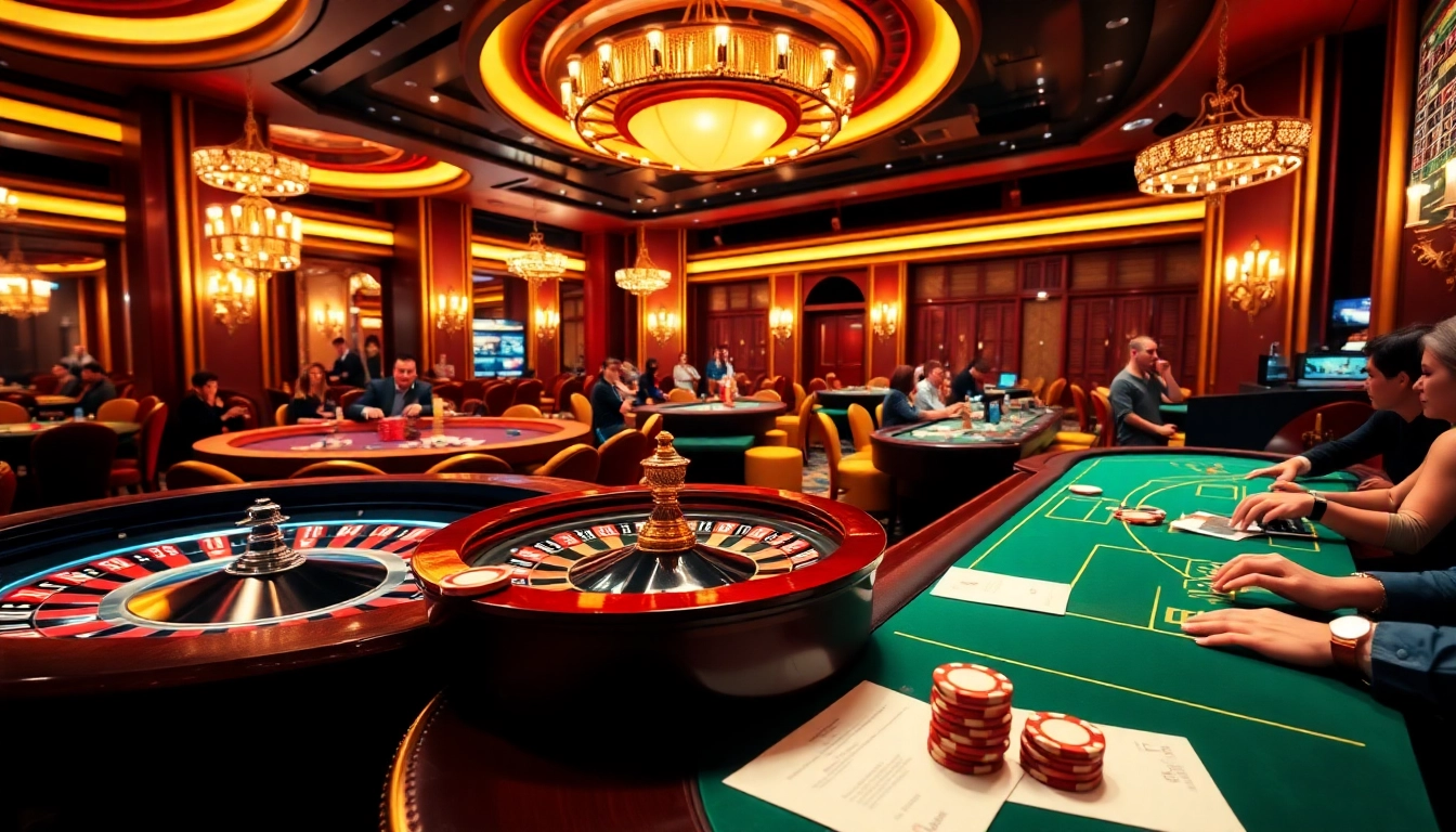 Experience the thrill of betting at https://lc88.supply/ with a vibrant casino atmosphere featuring poker and roulette tables.