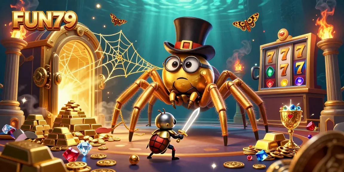 Engage in thrilling excitement at FUN79, featuring colorful characters in a vibrant casino scene.
