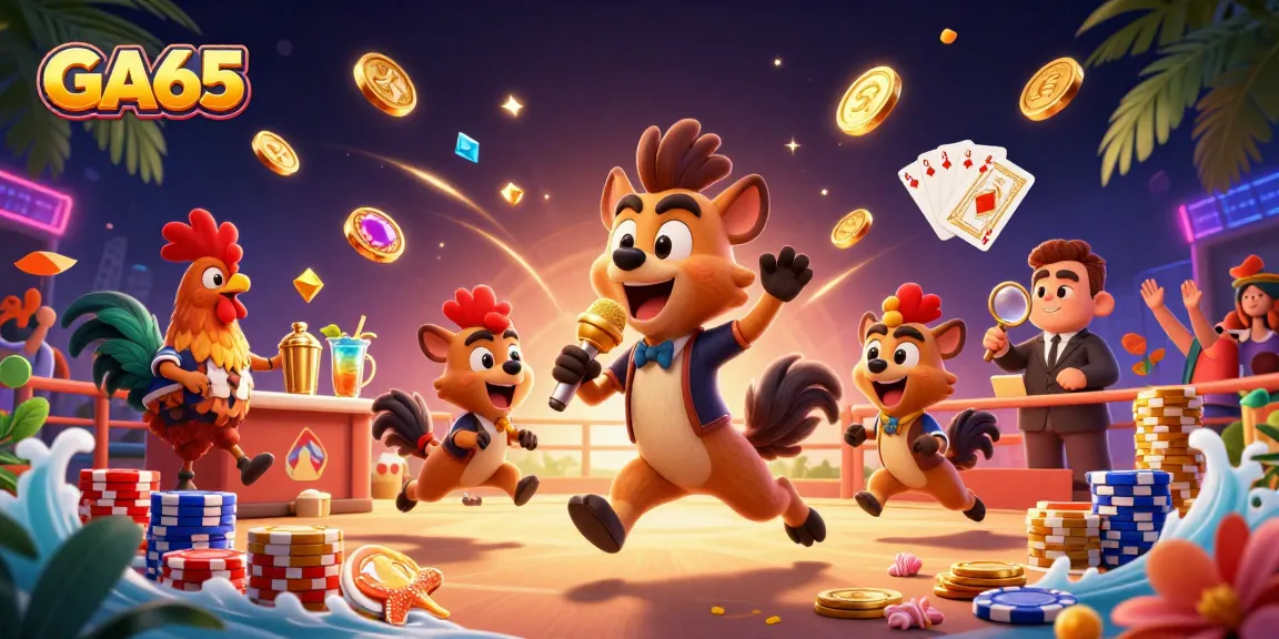 Engage in thrilling cockfights at GA65, where hyenas entertain with humor and vibrant gameplay elements.