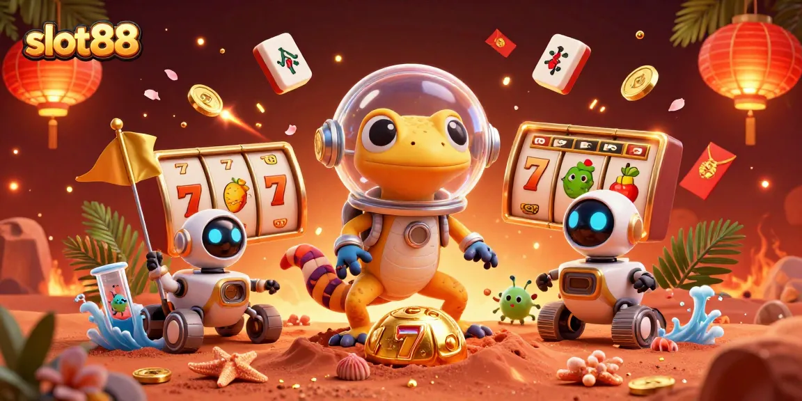 Slot88 memicu keberuntungan dengan gecko Mars menemukan kasino emas di pasir merah.