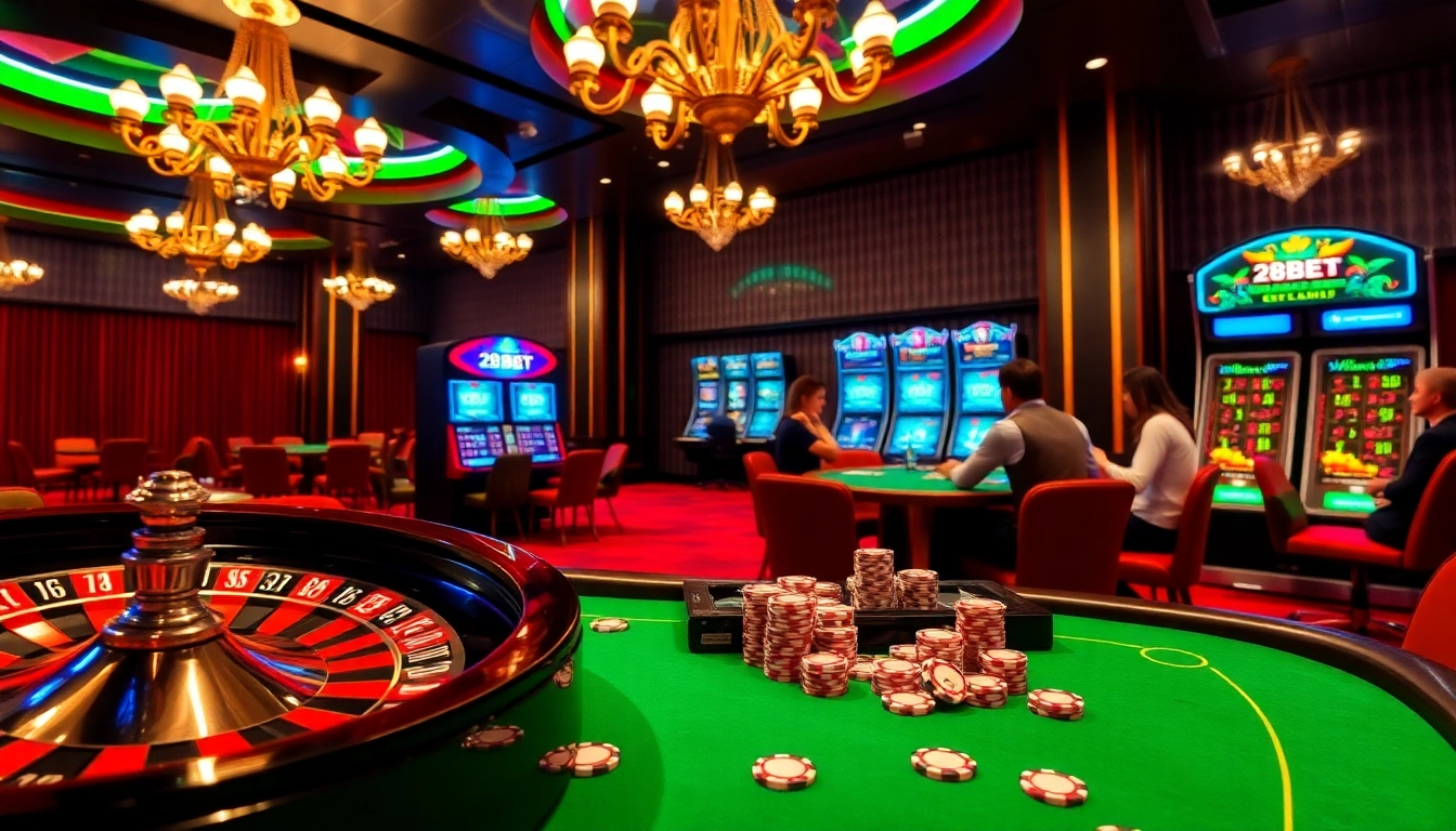 Experience the thrill of gambling at 28BET with exciting poker and roulette gameplay.