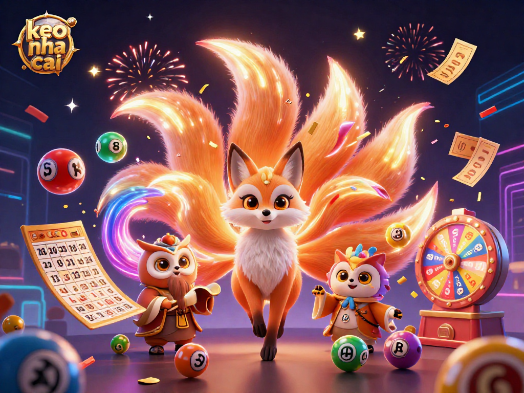 Experience winning excitement with keo nha cai in this vibrant, dynamic lottery illustration.