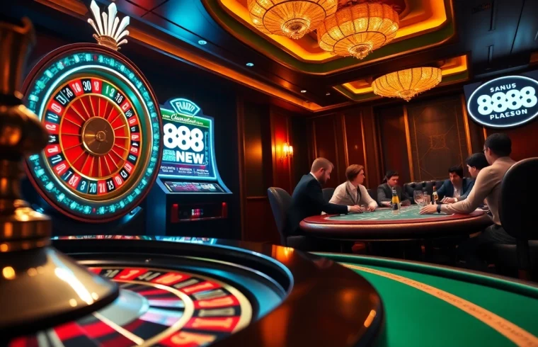 Experience the thrill of winning at 888NEW with vibrant tables and engaging casino games.
