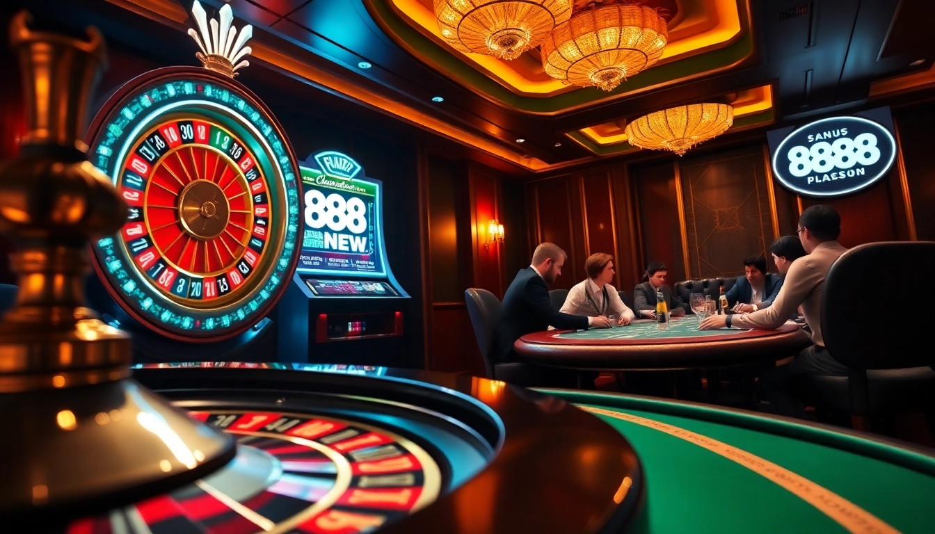 Experience the thrill of winning at 888NEW with vibrant tables and engaging casino games.