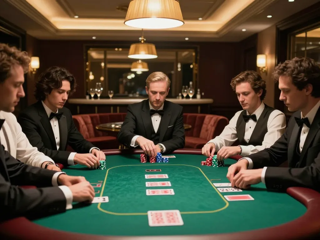Experience a thrilling moment at LC88's poker table with high stakes and engaged players.