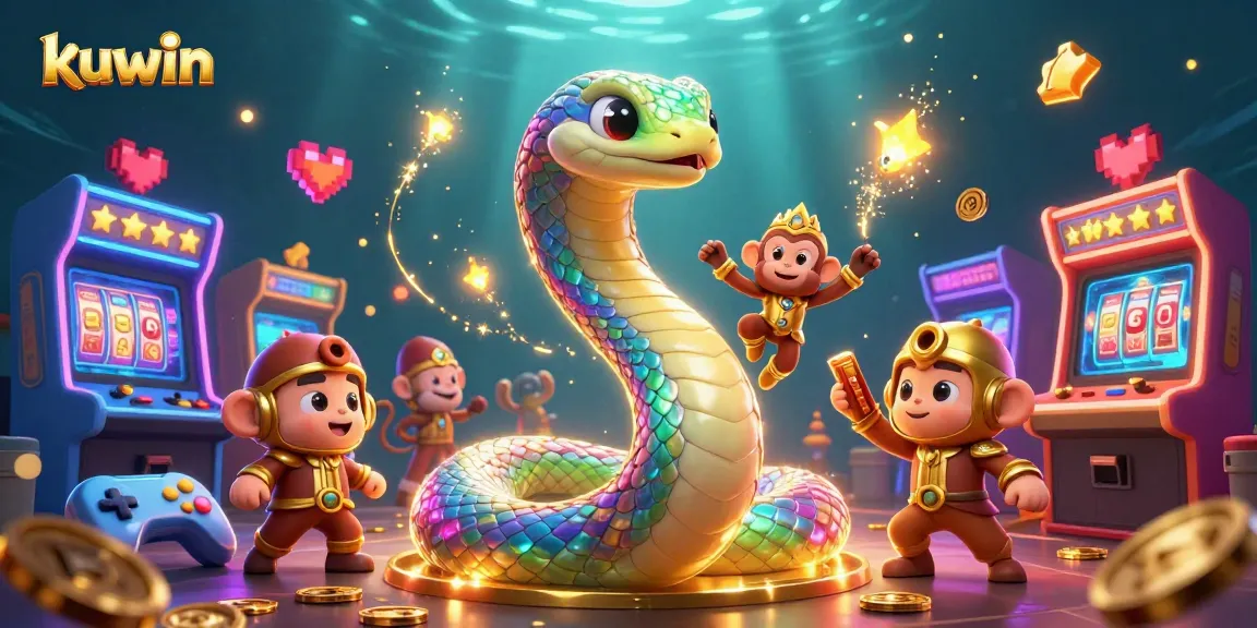 Experience exciting gameplay at kuwin with a dynamic 3D casino adventure illustration featuring vibrant characters and game elements.