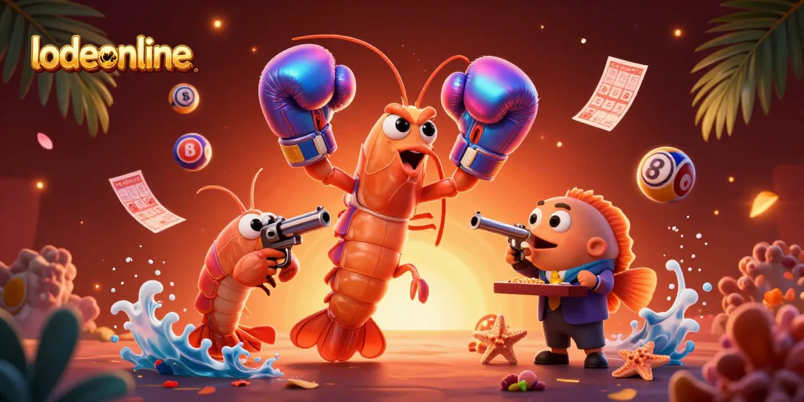 Experience lottery excitement with lodeonline as a colorful digital illustration features lively characters and gaming elements.